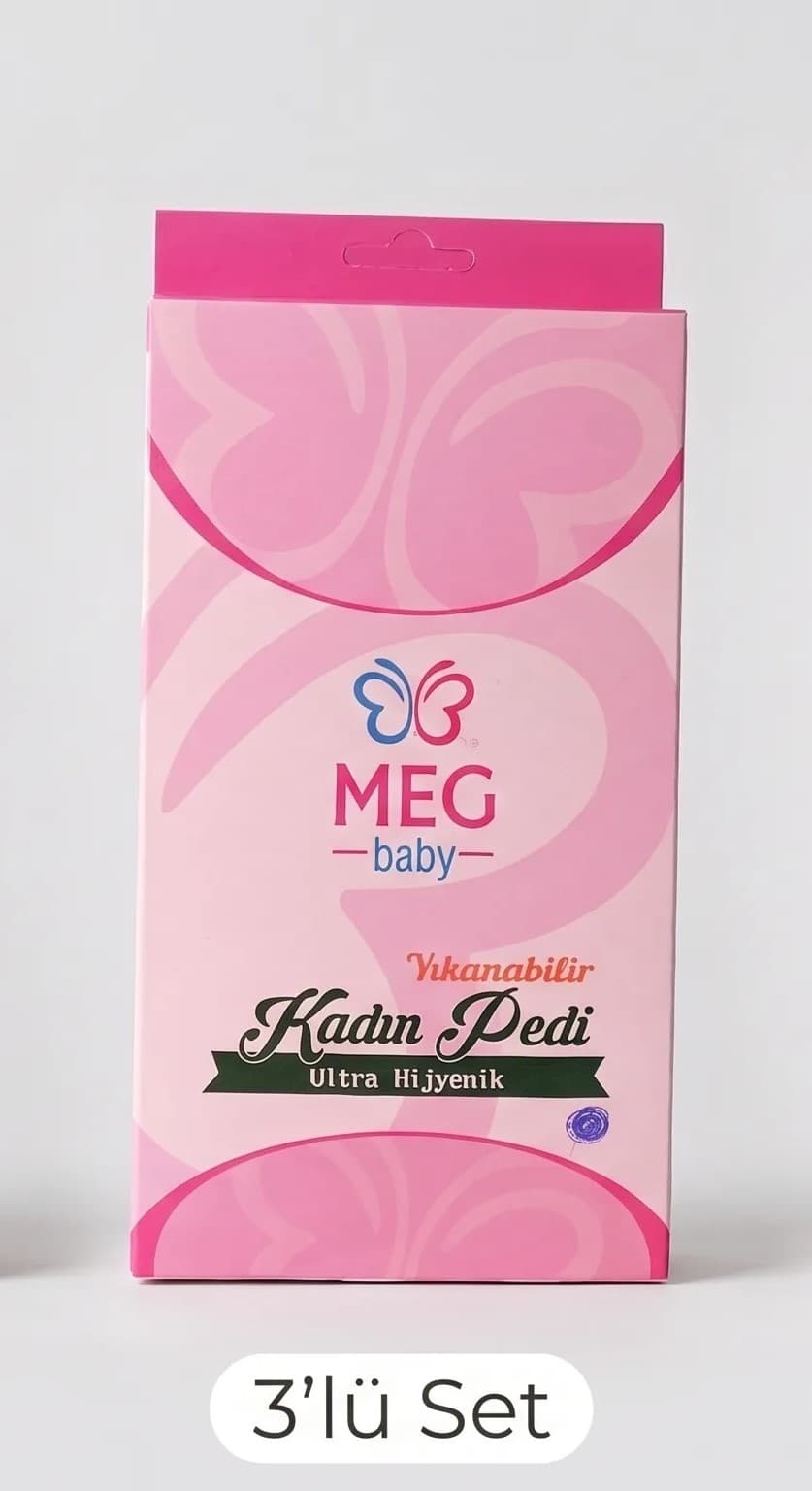 MEGBABY YIKANABİLİR KADIN PEDİ GECE(3 ADET)